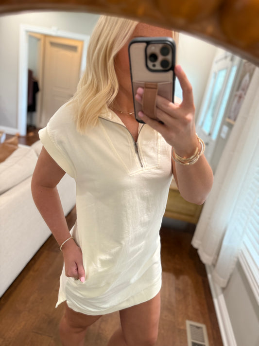 Mock Neck Mini Dress