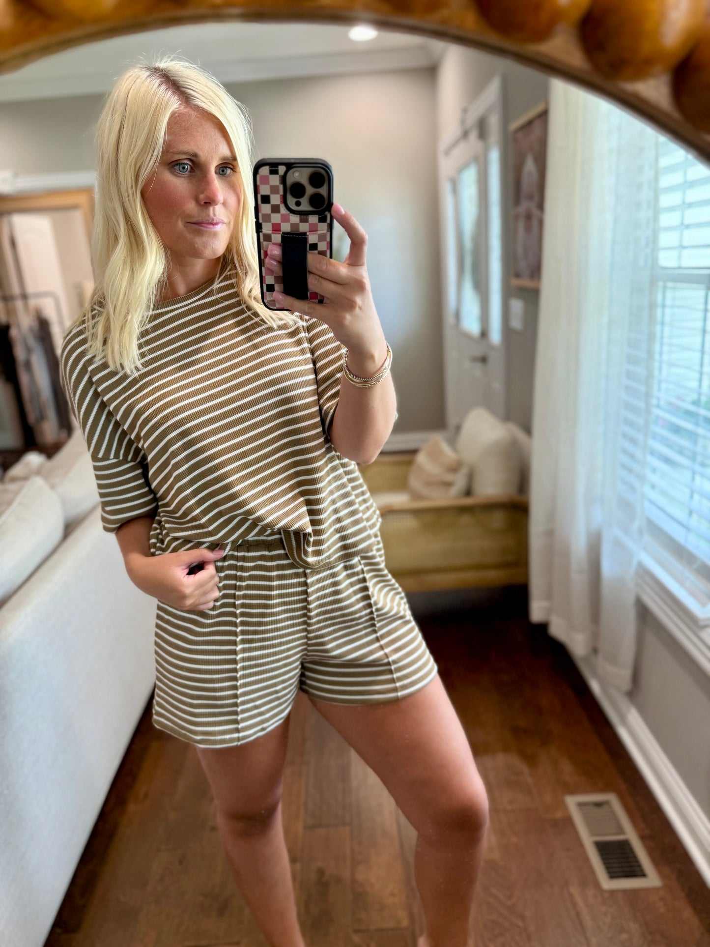Knit Striped Set