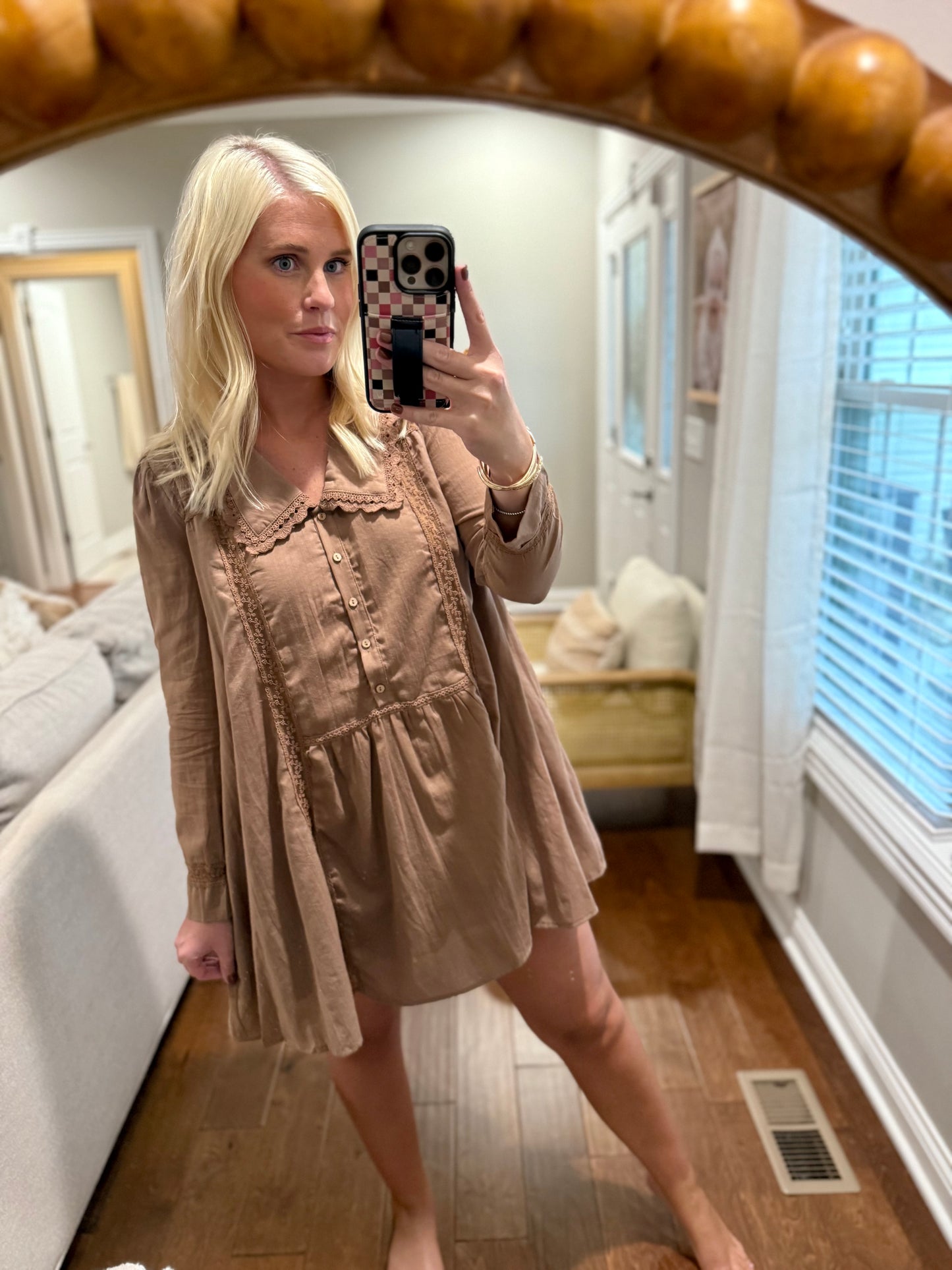 Mocha Shirt Dress