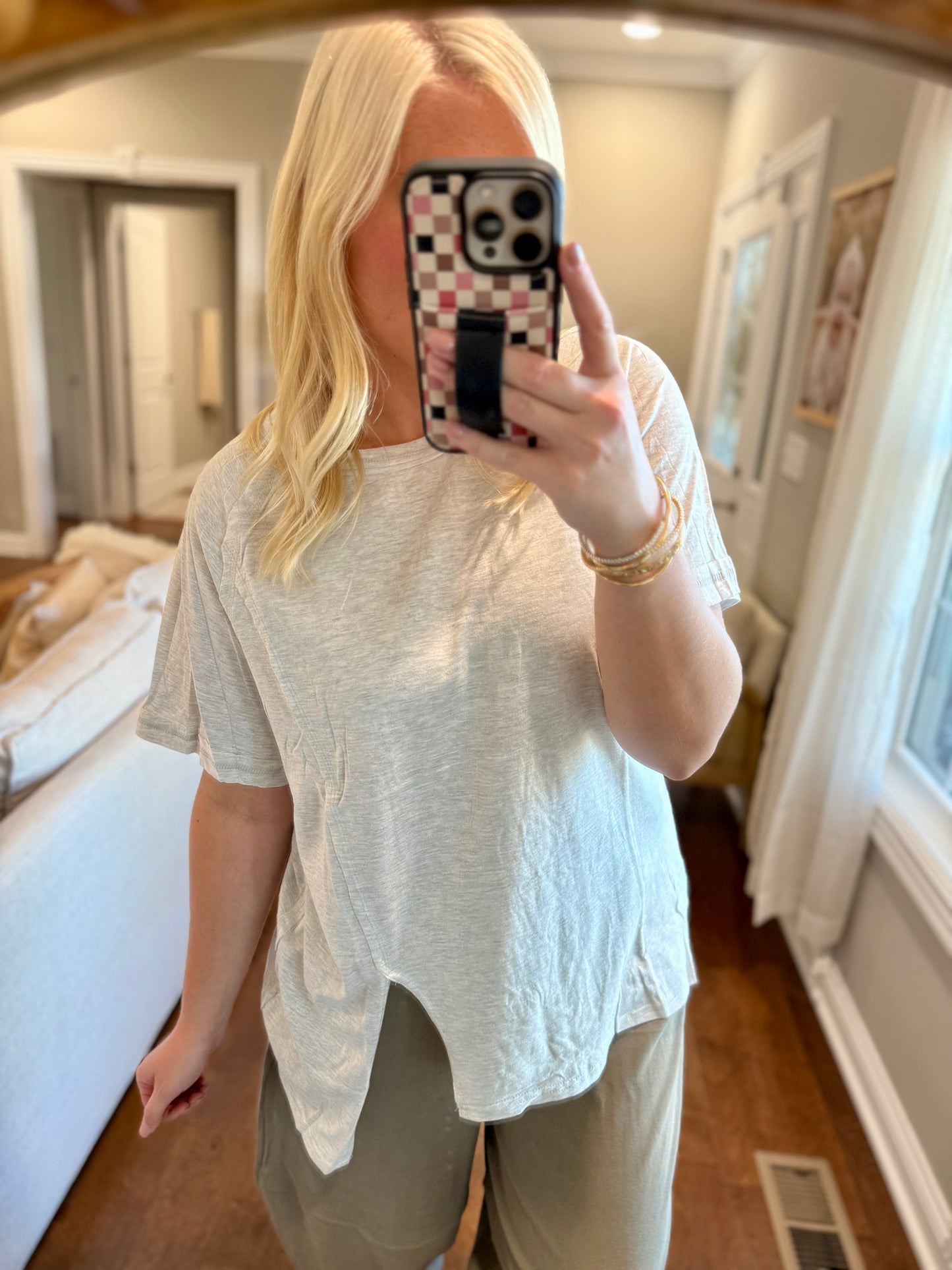 White Wash Dottie Top