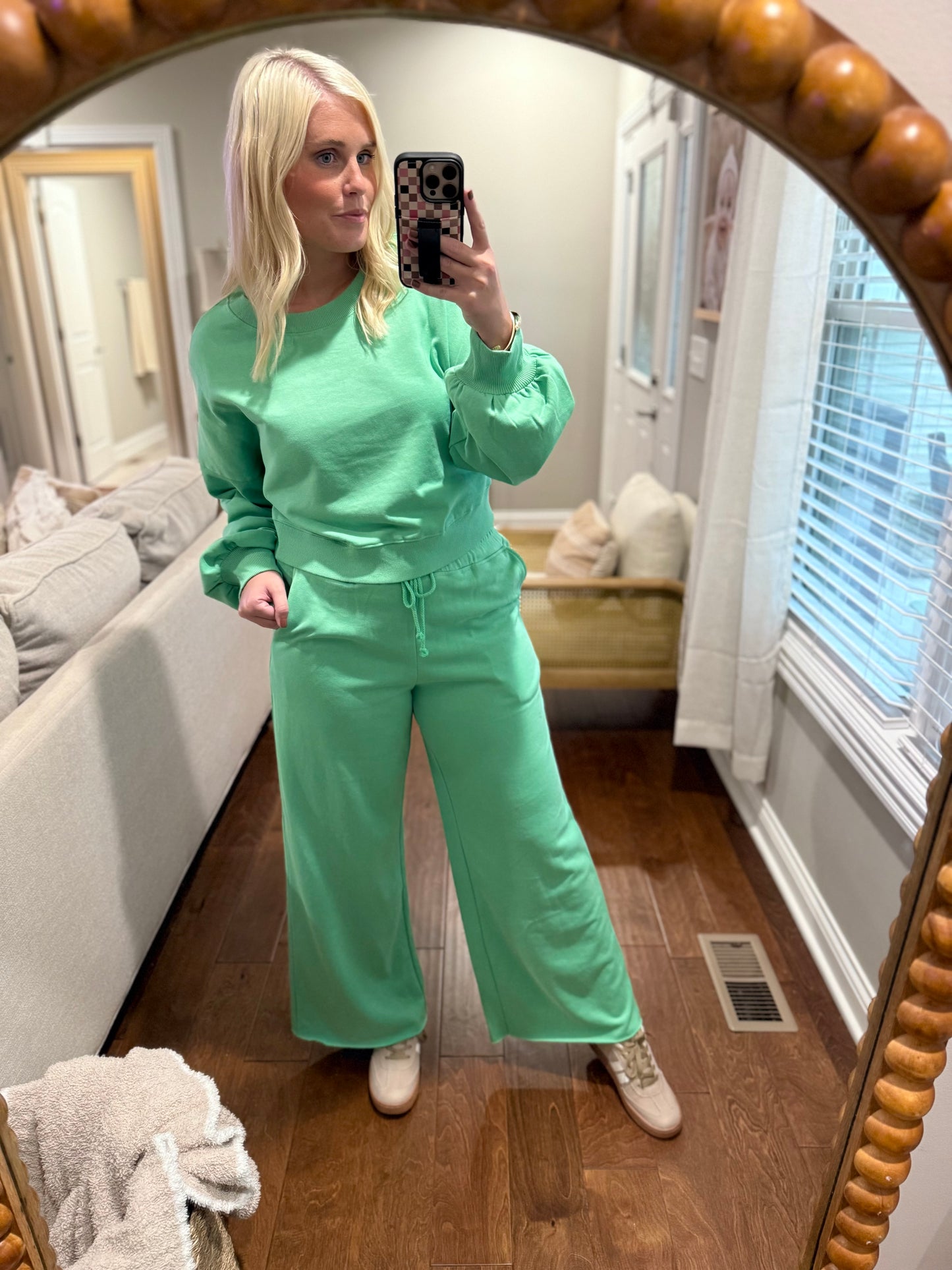 Green Wide Leg Pant Set
