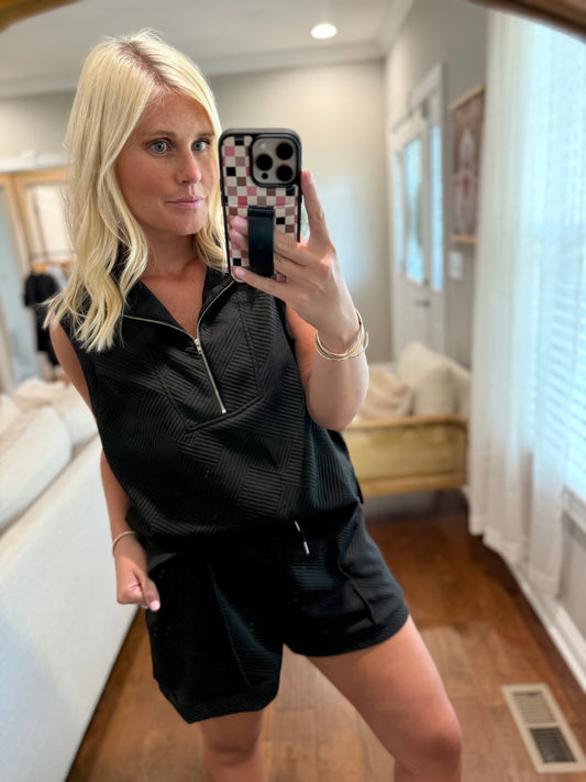 Black Textured Set