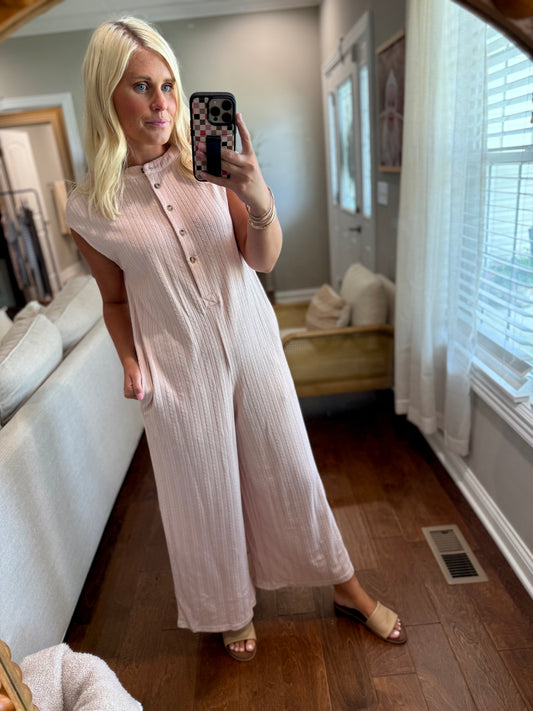 Nude Wide Leg Jumpsuit