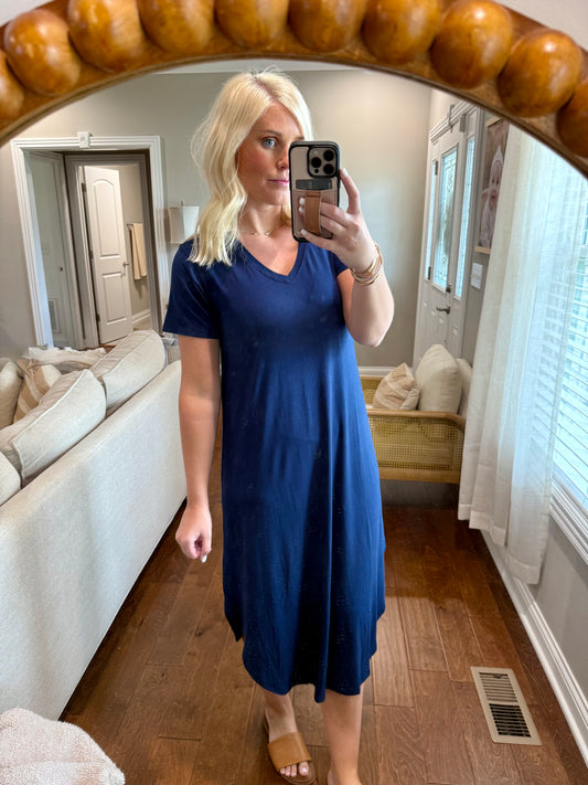 Navy Midi Dress