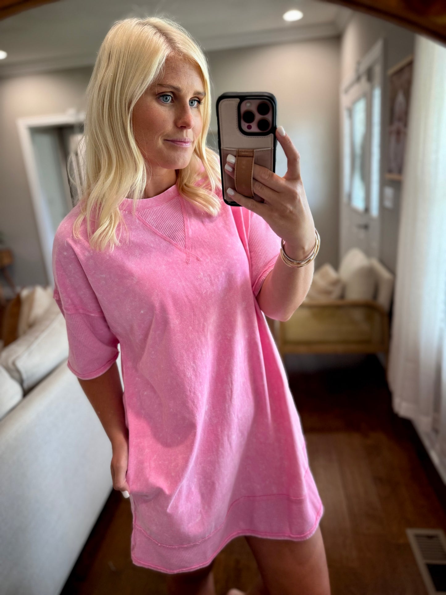 Pink T-Shirt Dress