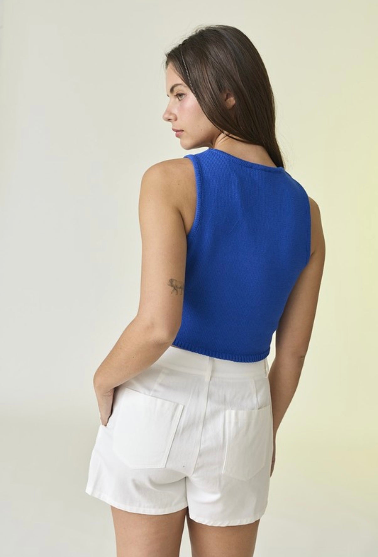 White Pleated Skort