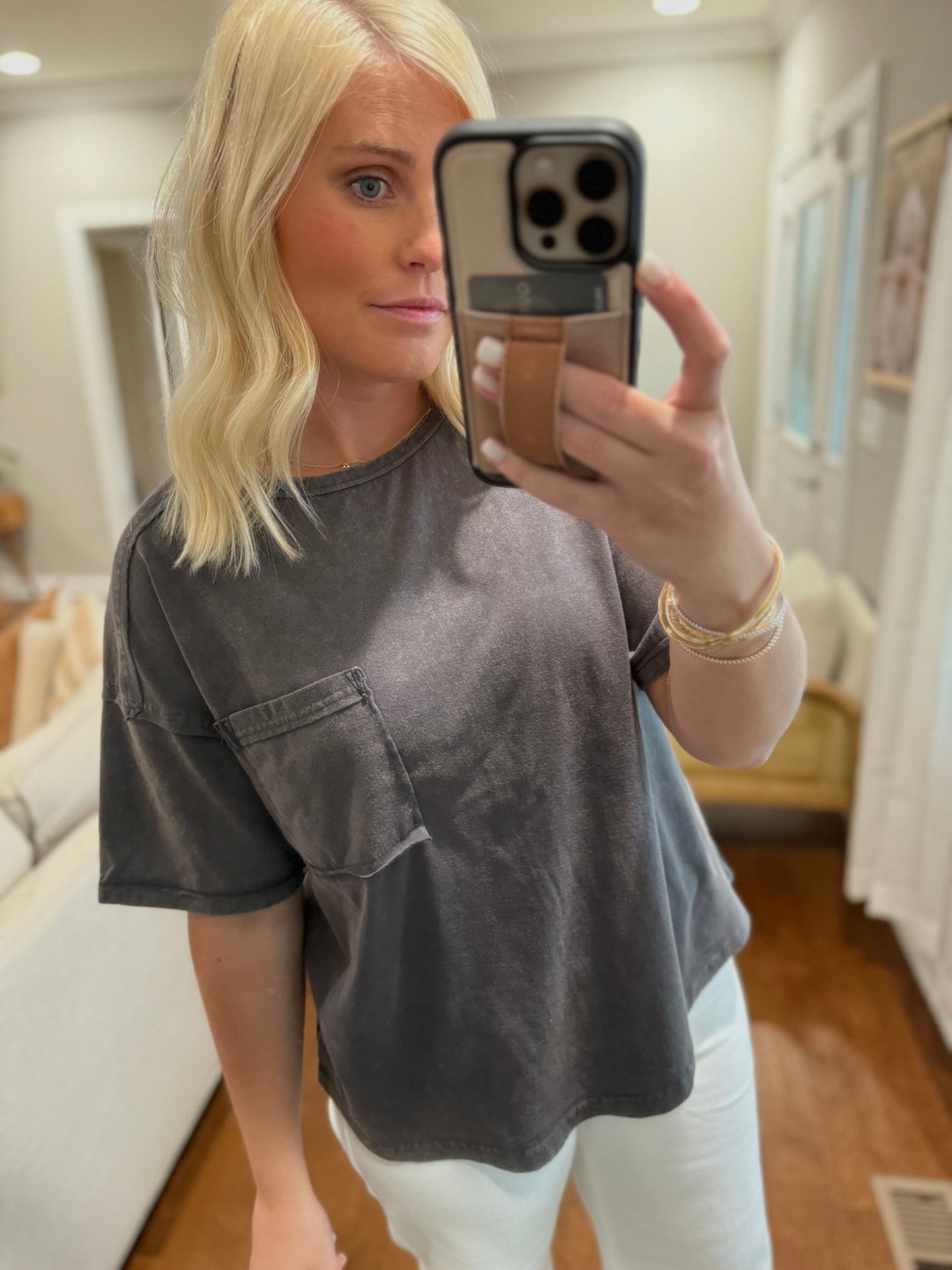 Charcoal Pocket Tee