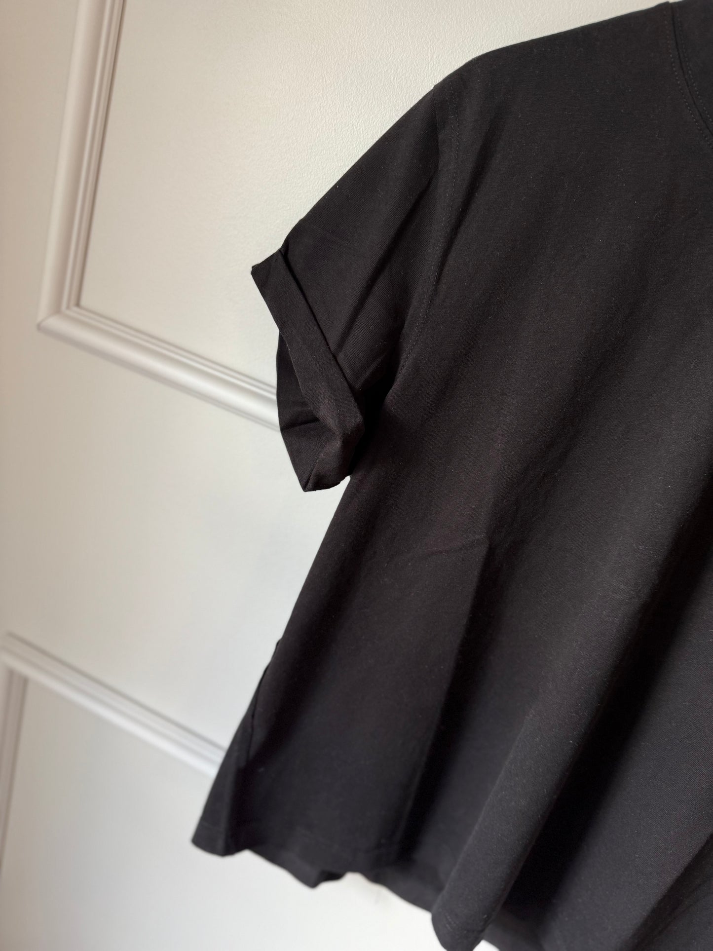 Black Tee (cuffed sleeve detail)