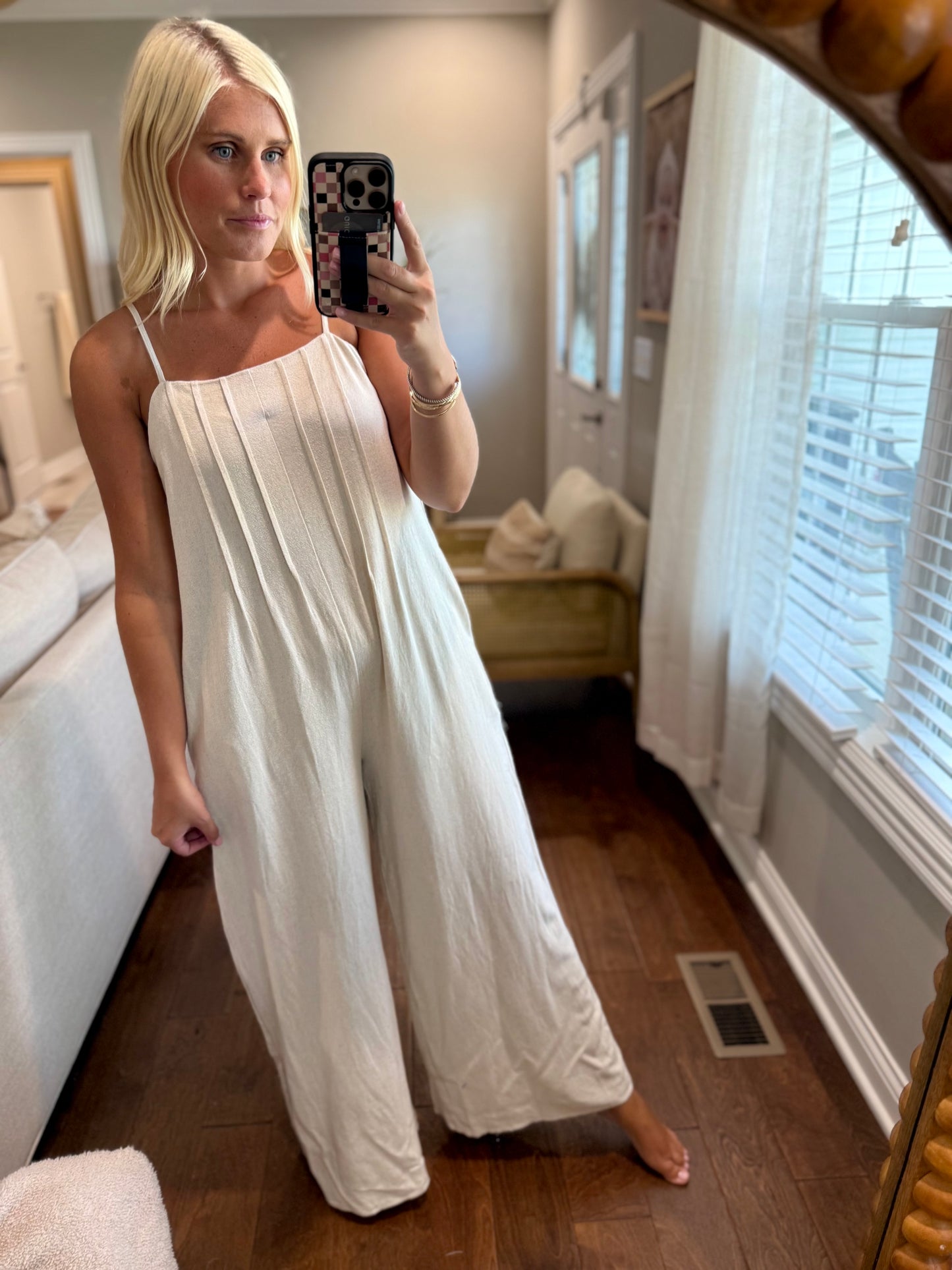 Oatmeal Linen Romper