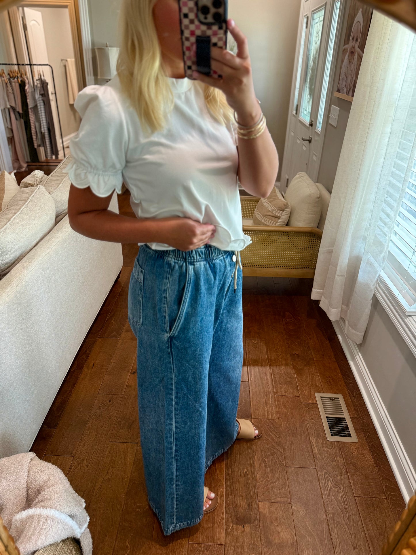 Wide Leg Drawstring Pants