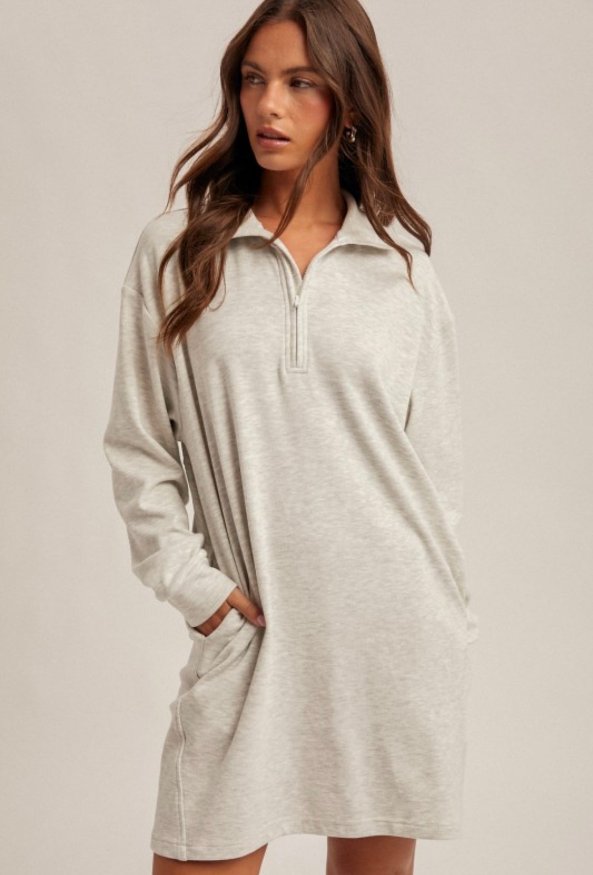 Grey Sweatshirt Dress