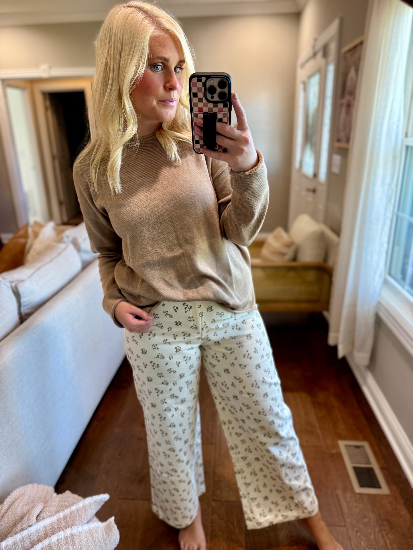 Floral Denim Pant