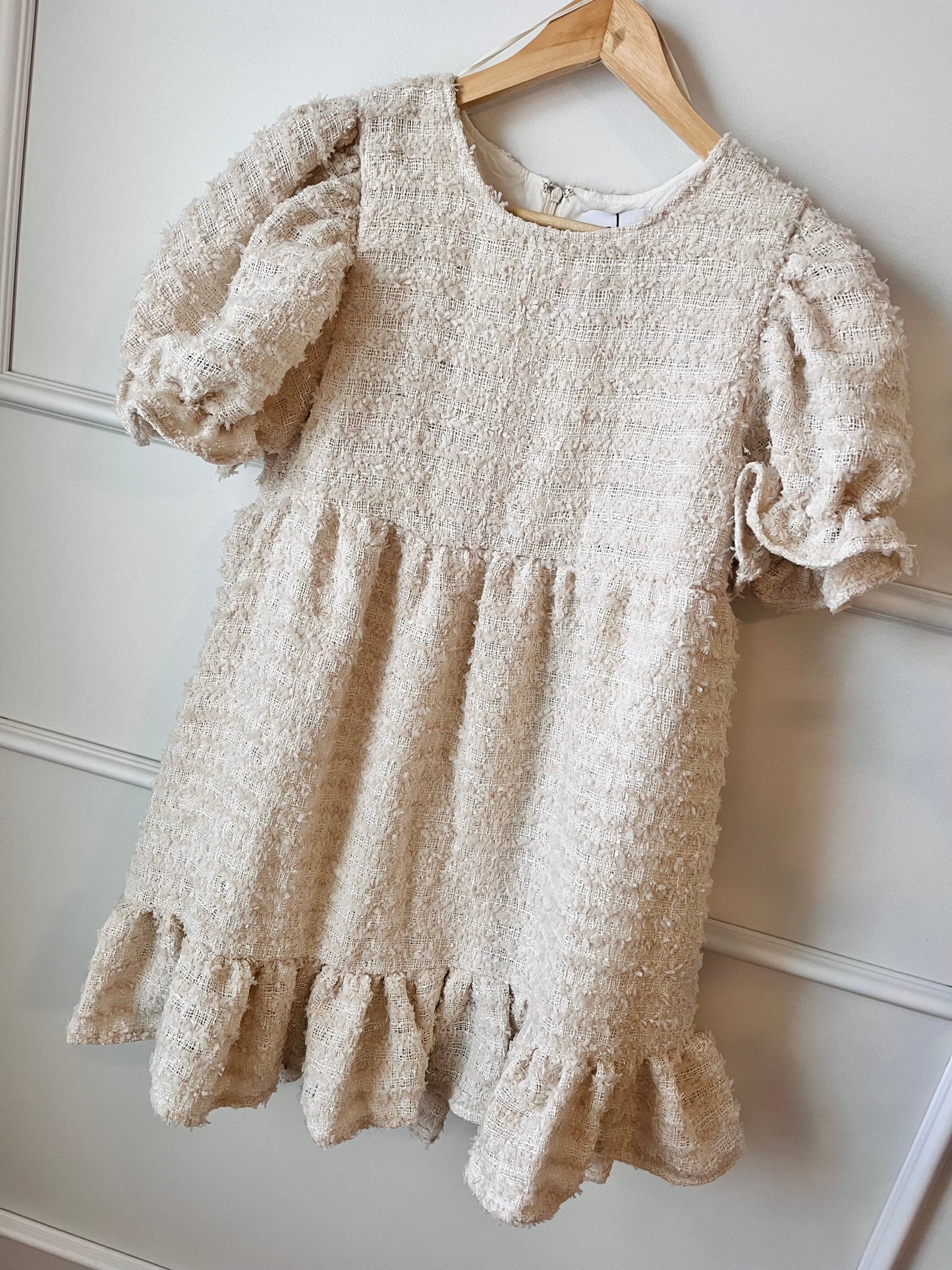 Cream Textured Dress