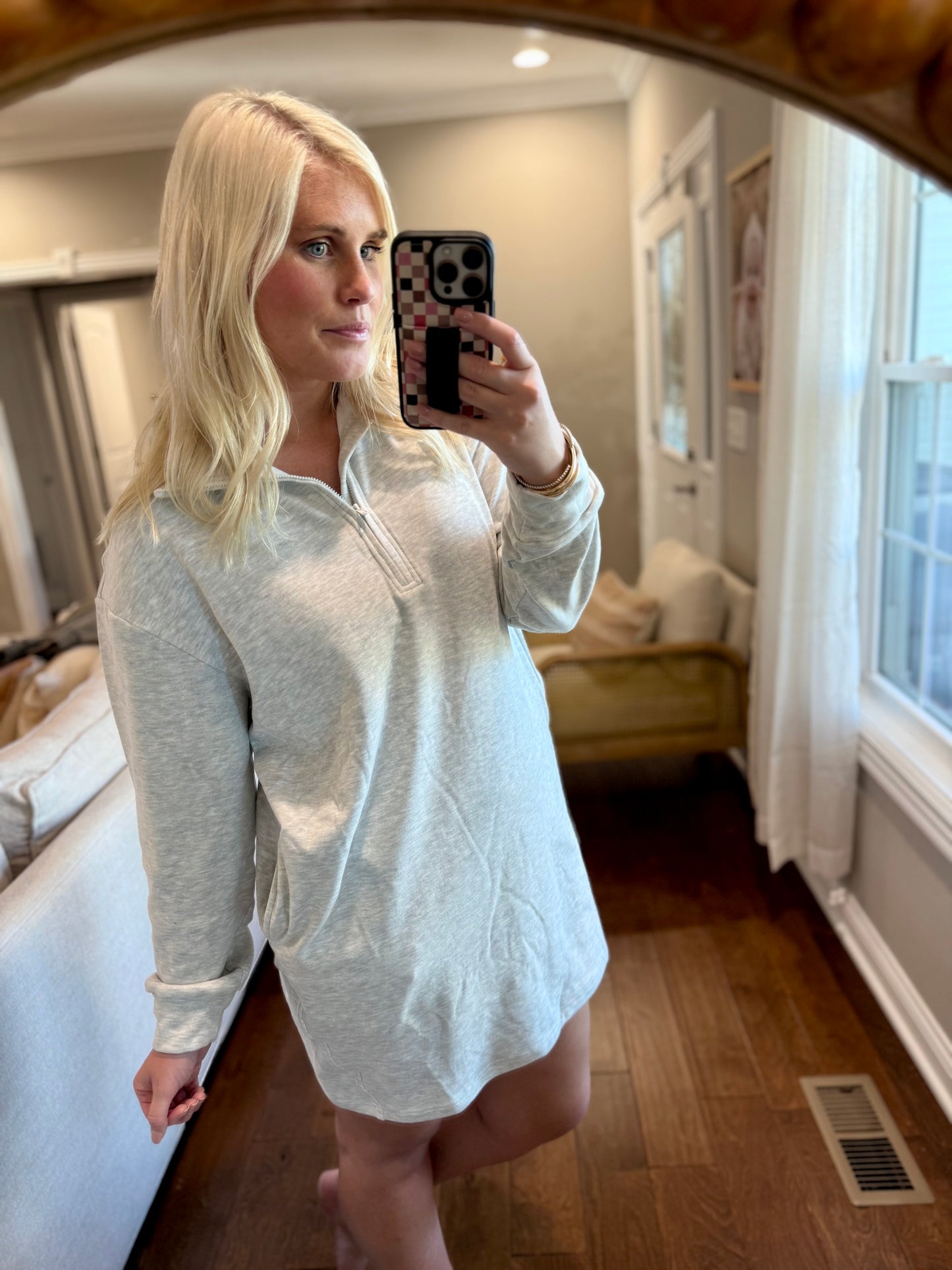 Grey Sweatshirt Dress