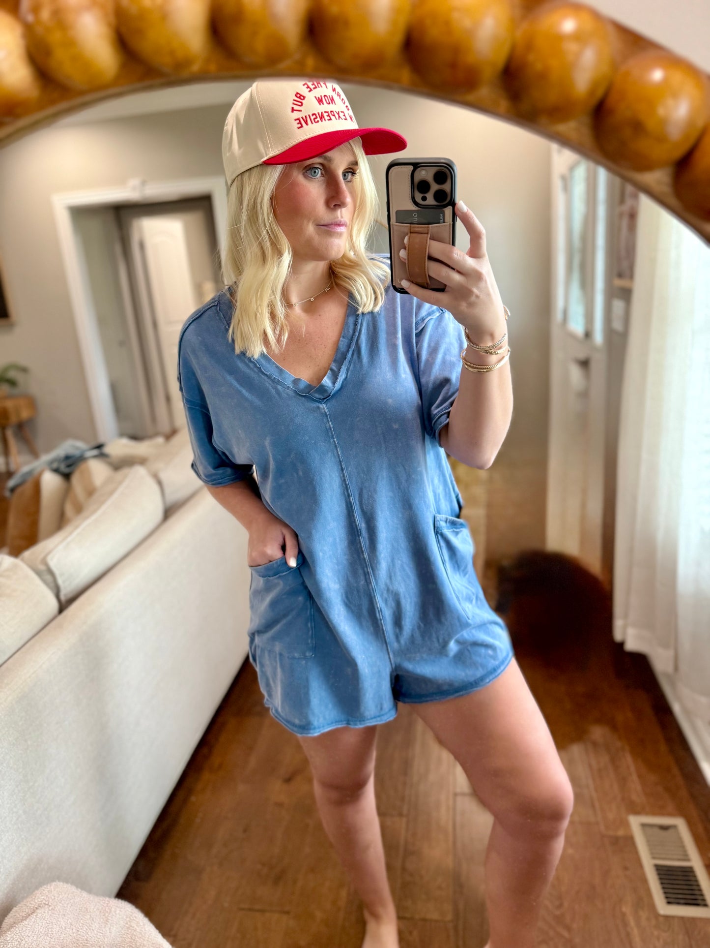 Oversized Denim Romper