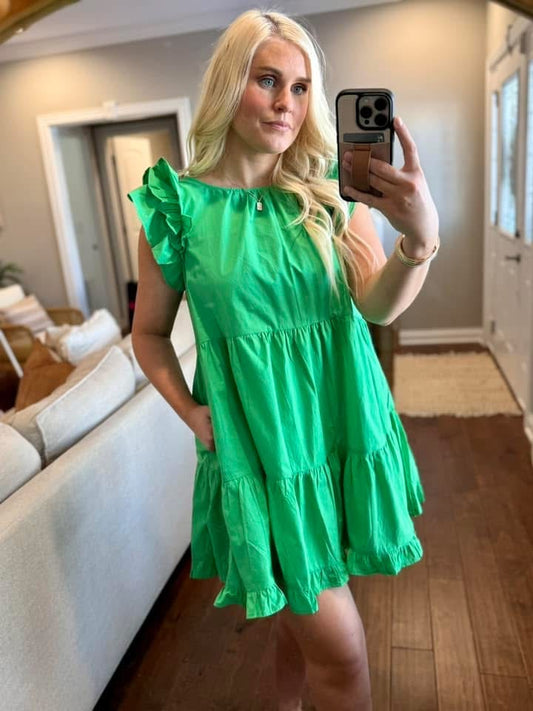 Apple Green Babydoll Dress