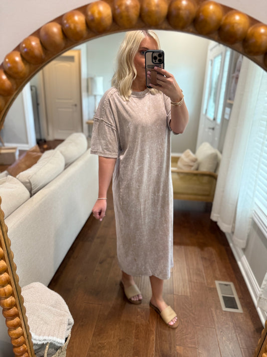 Beige Midi Dress