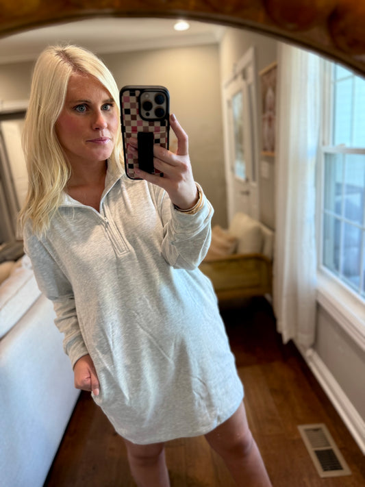 Grey Sweatshirt Dress