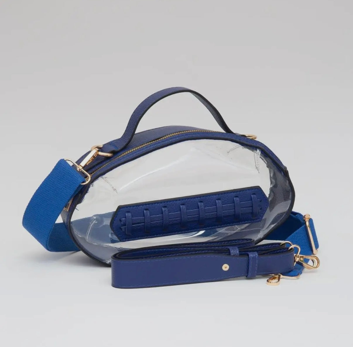 Blue Football Clear Bag