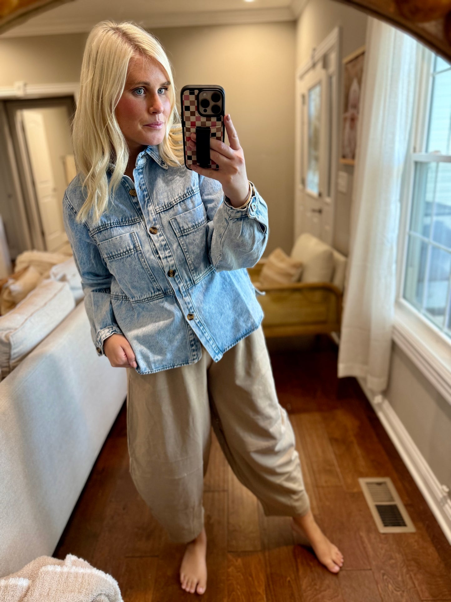 Taupe Barrel Pant