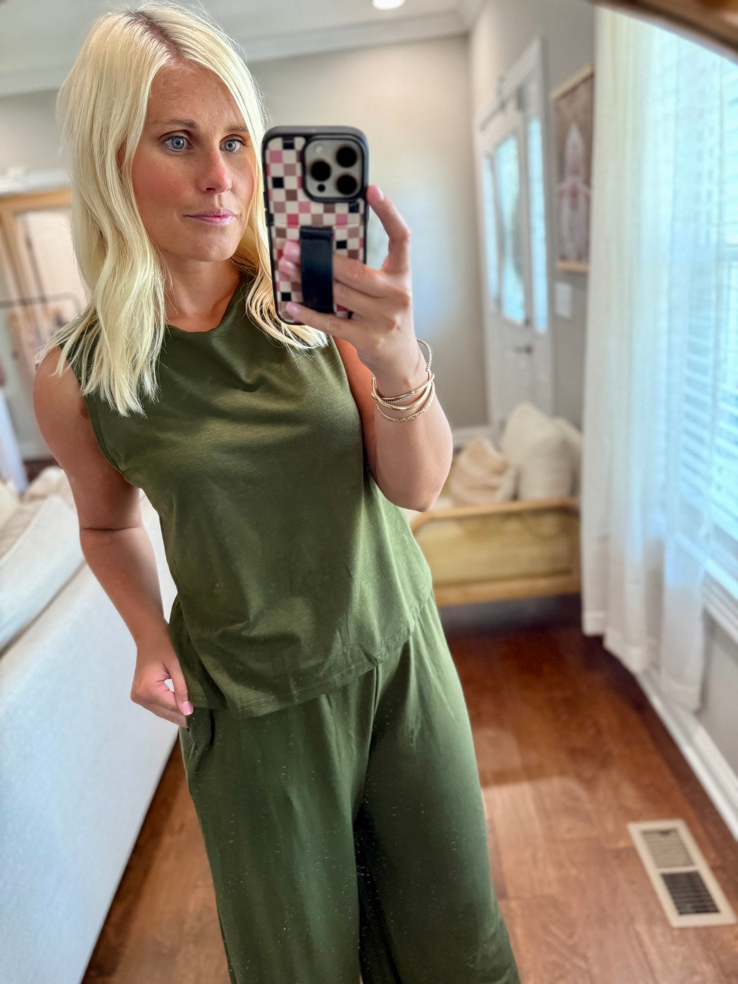 Deep Olive Trouser Set