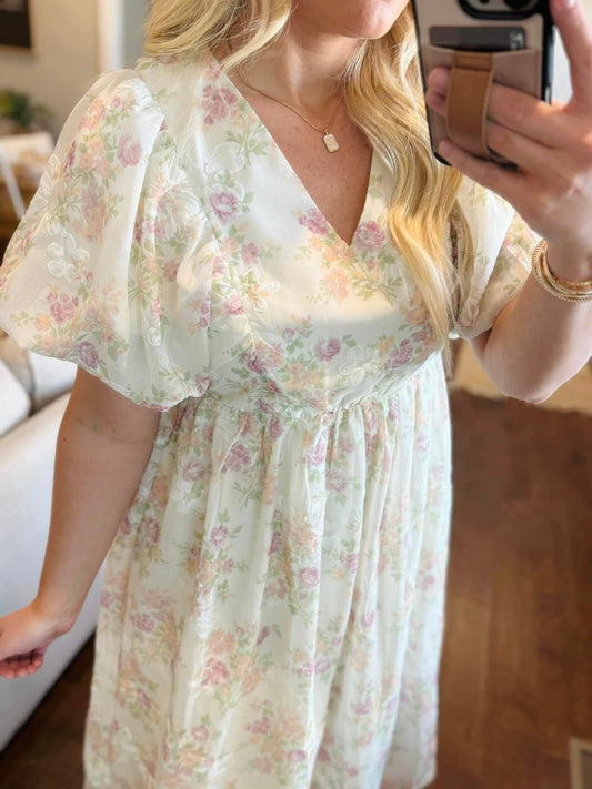 Textured Bubble Midi Dress