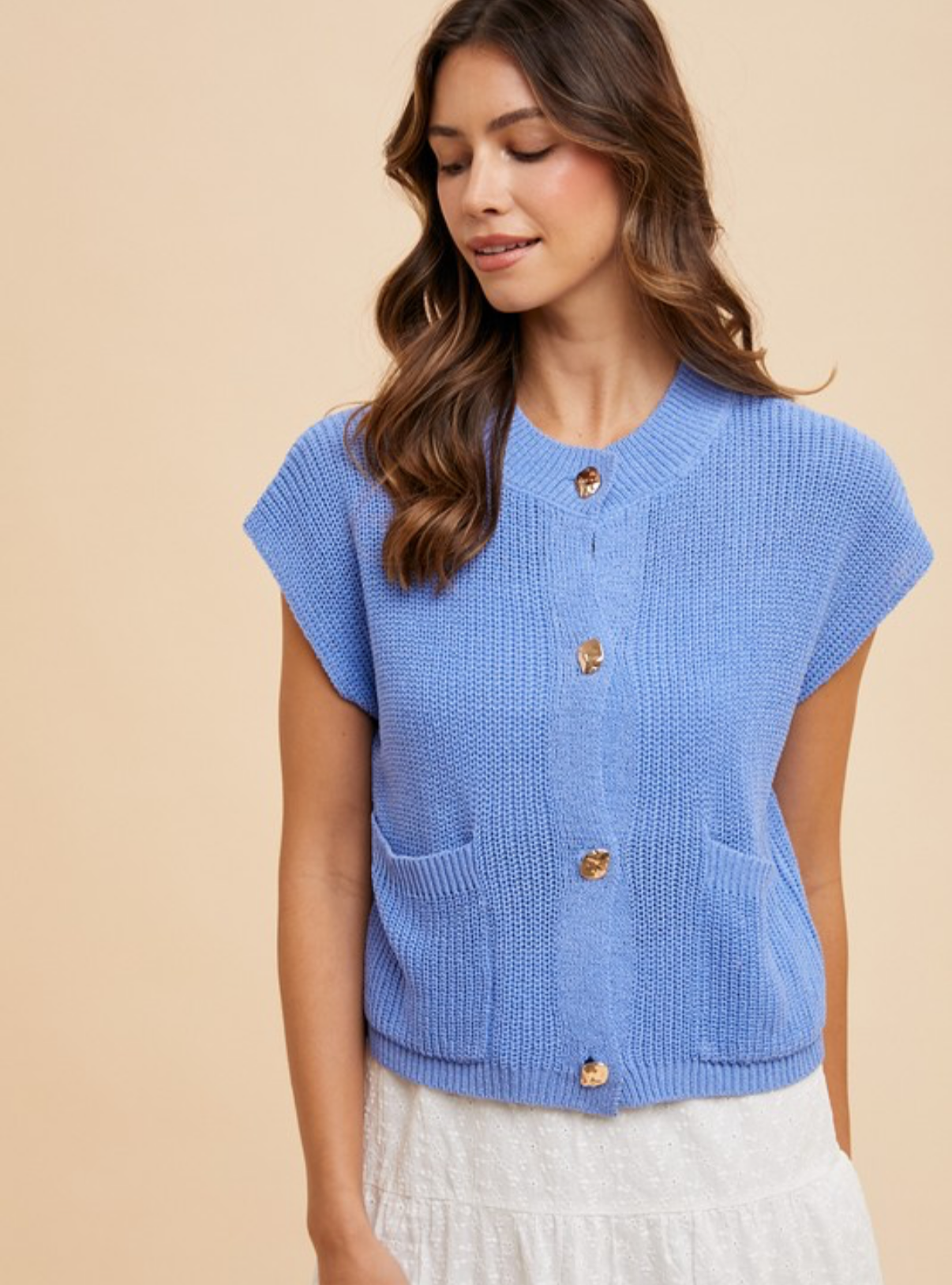 Denim Blue Sweater Vest