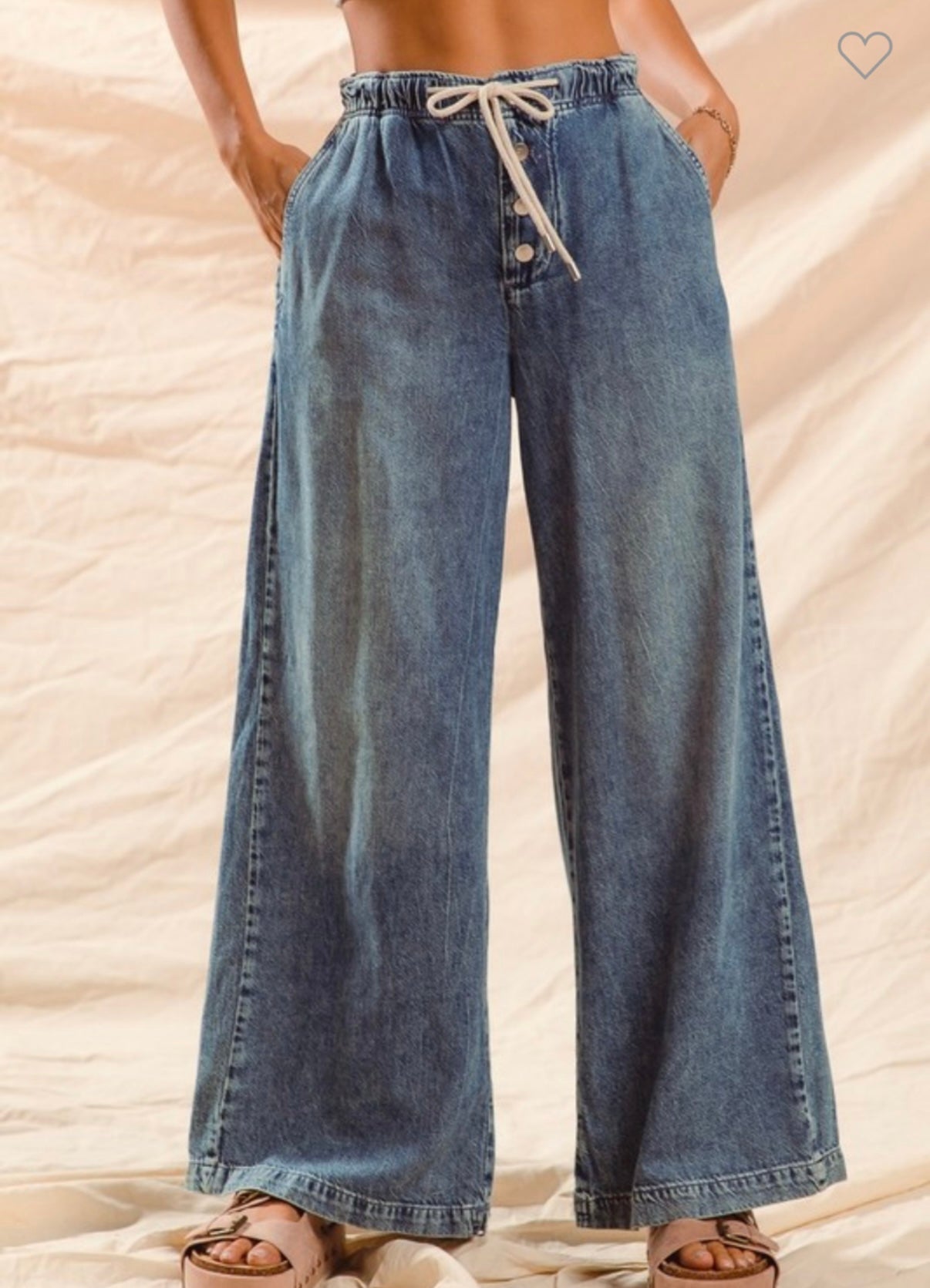 Wide Leg Drawstring Pants