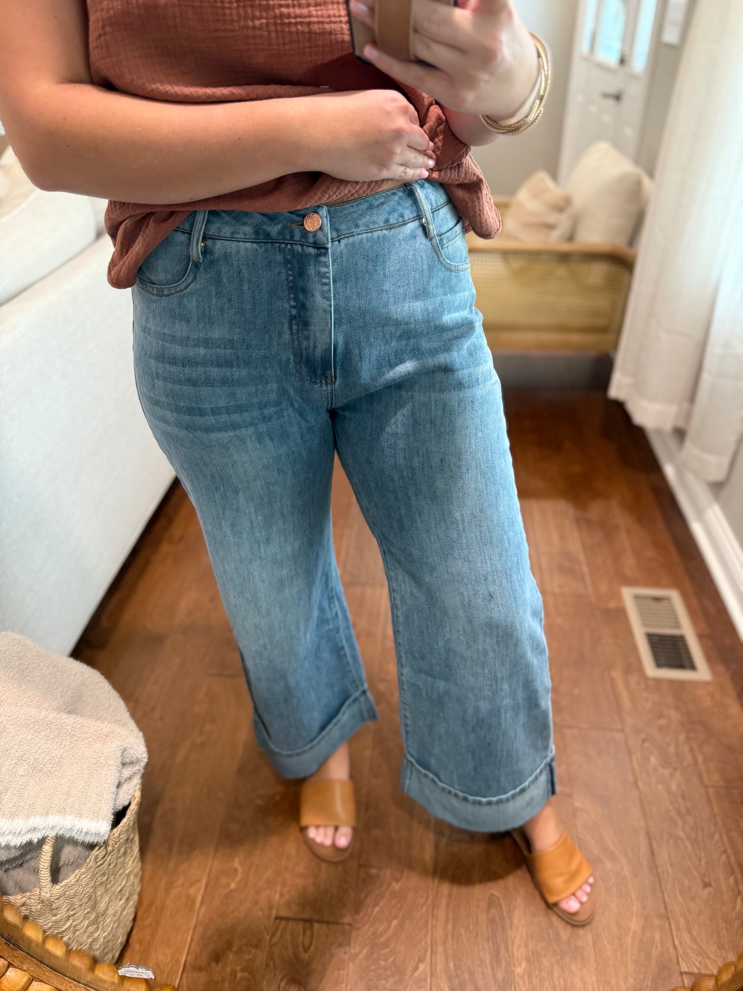 Straight Leg Mid-Rise Jean