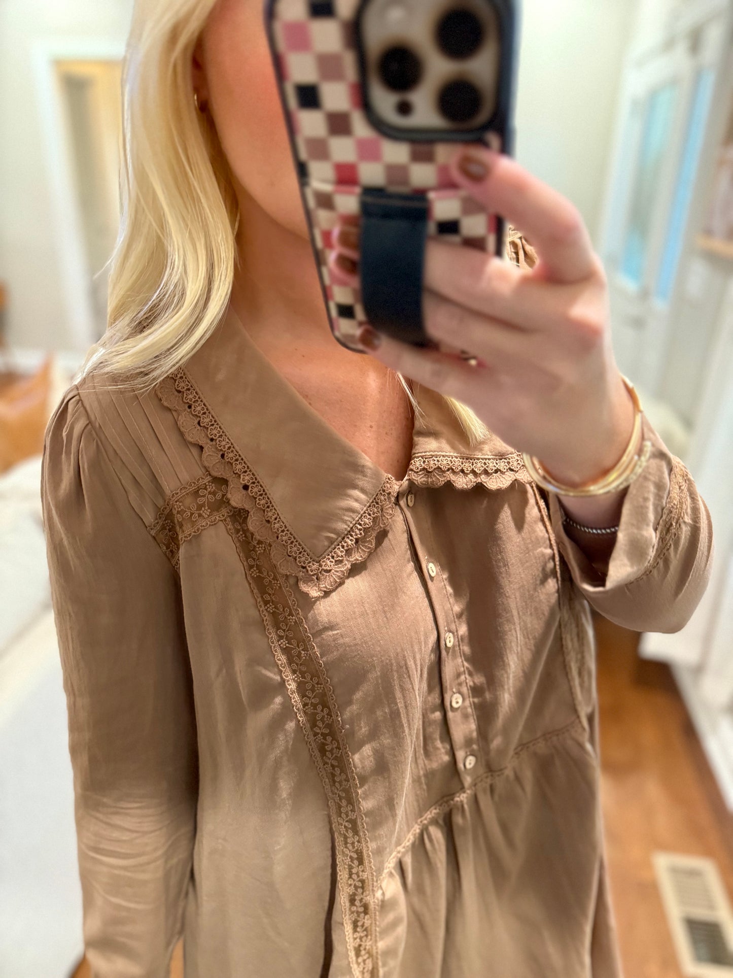 Mocha Shirt Dress