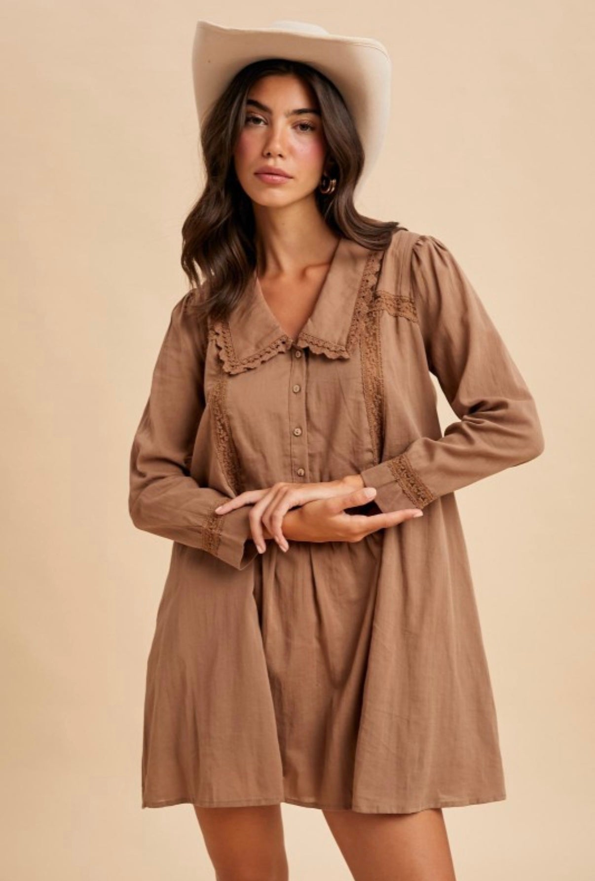 Mocha Shirt Dress