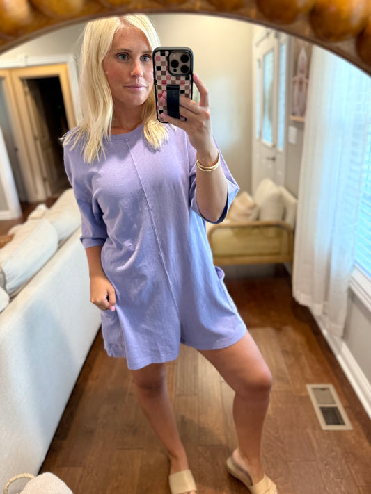 Purple Oversized Romper