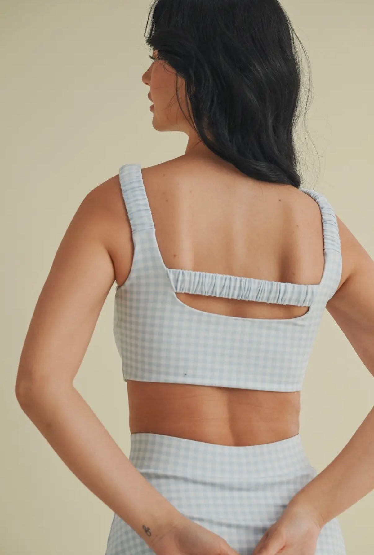 Blue Gingham Skort Set