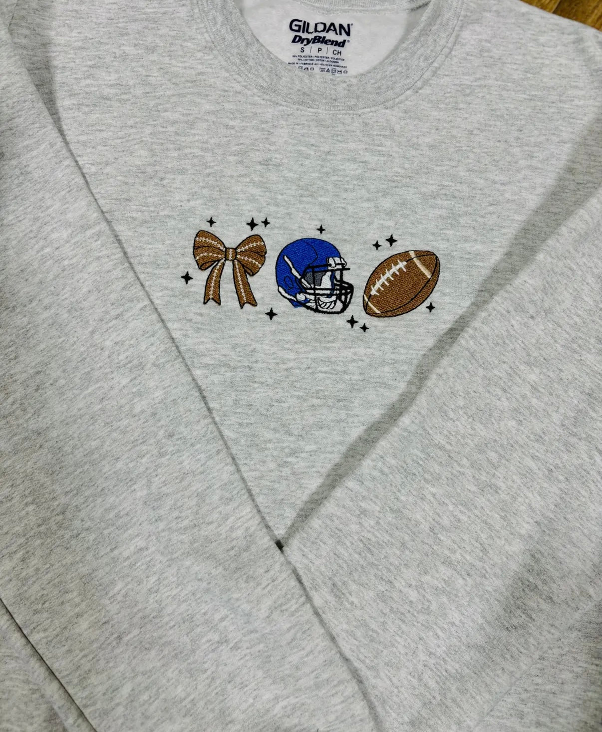 Embroidered Football Crew