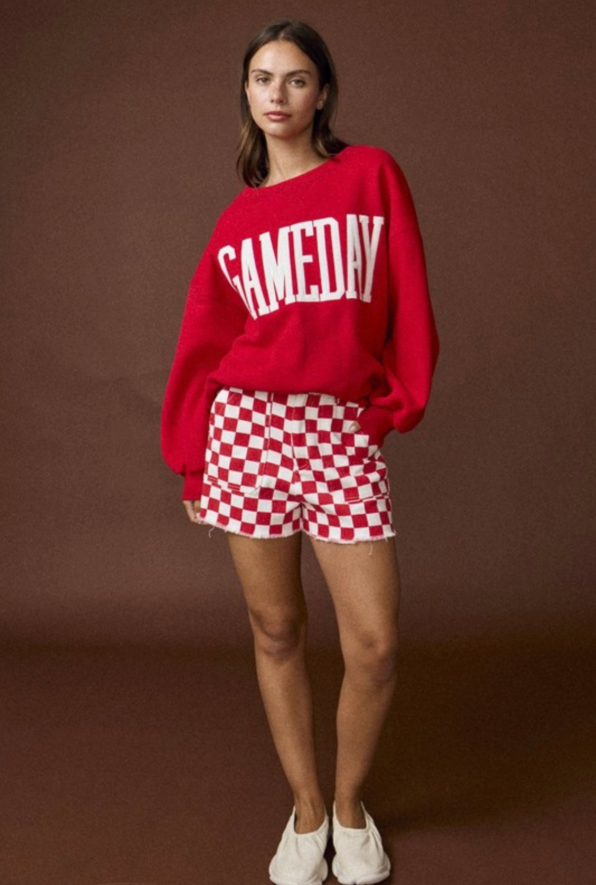 Red Checkered Shorts