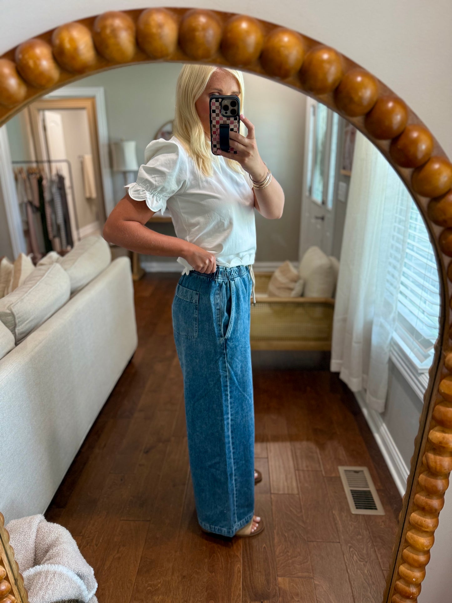 Wide Leg Drawstring Pants