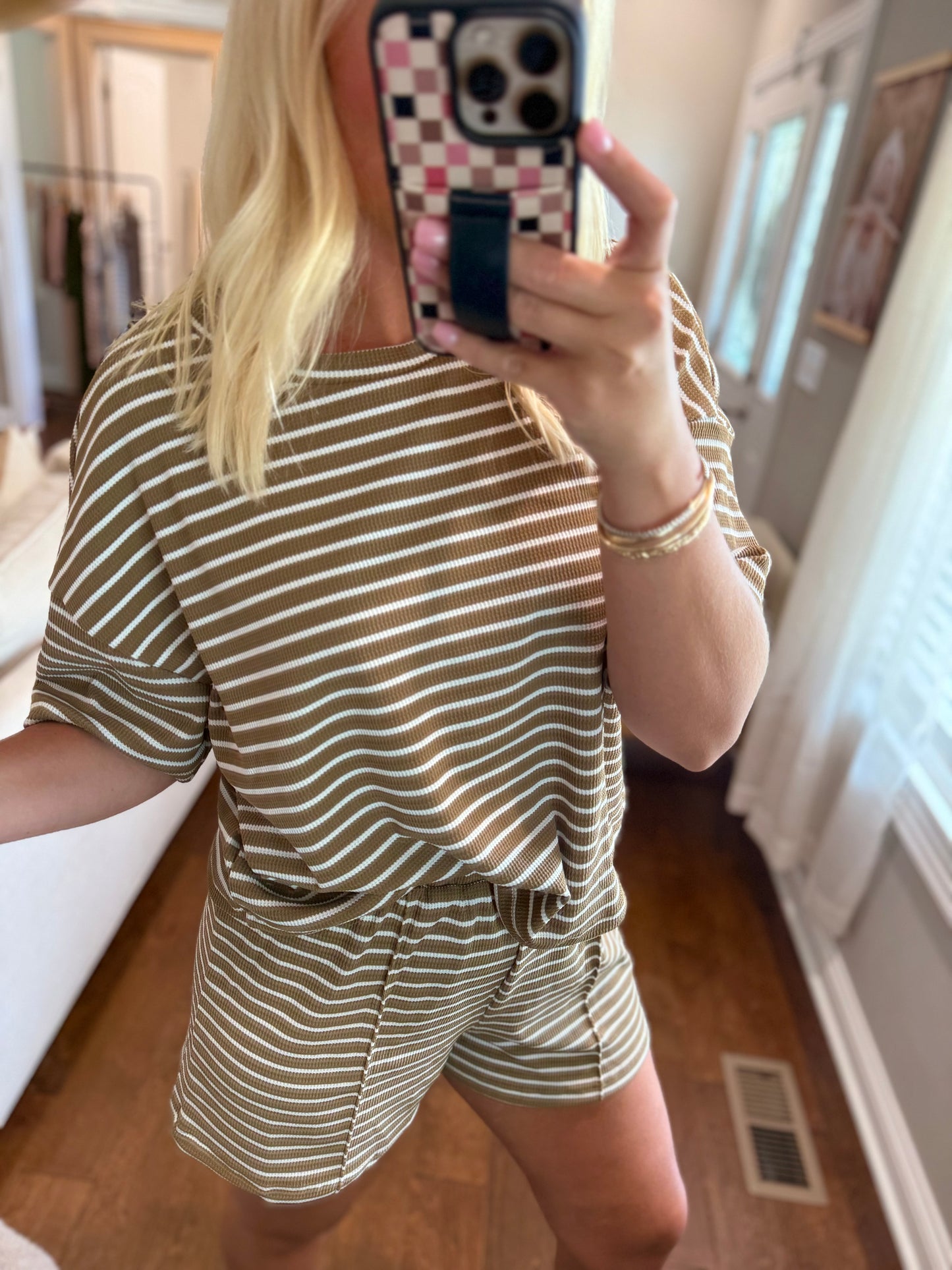 Knit Striped Set