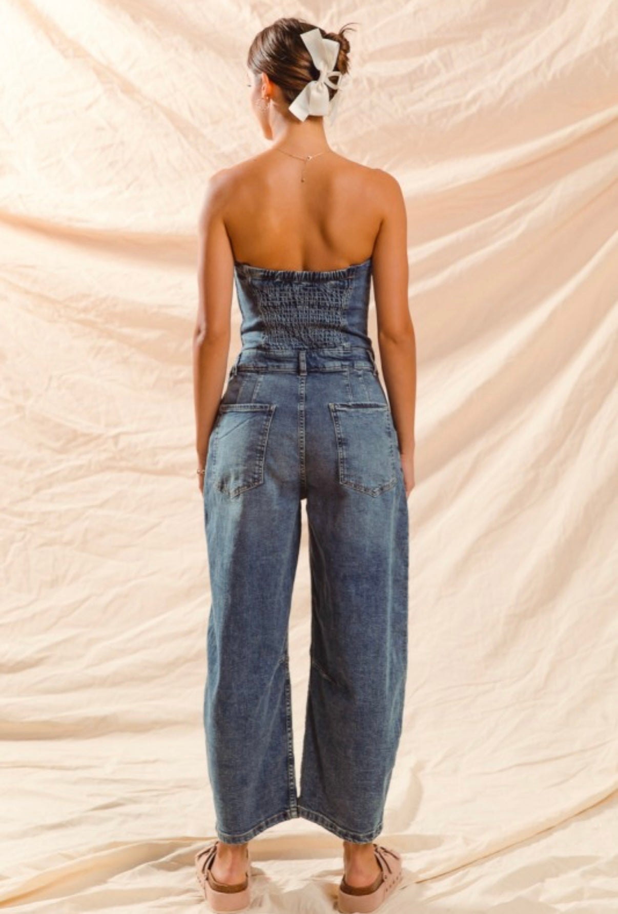 Strapless Denim Jumpsuit