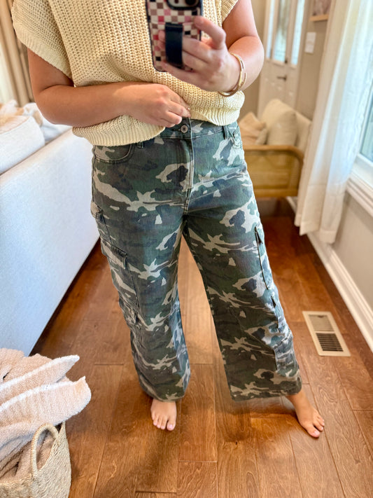 Camo Wide Leg Pant