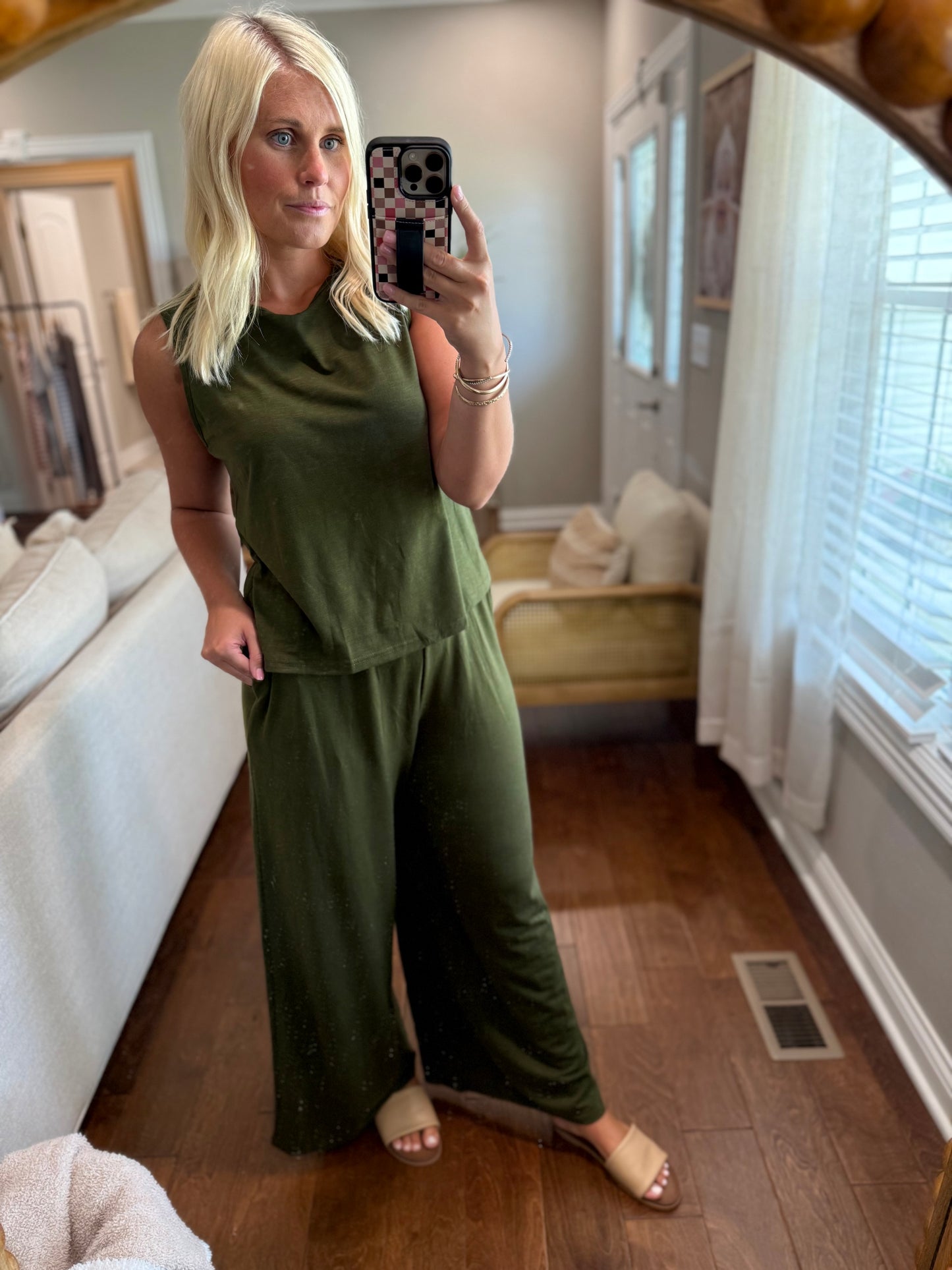 Deep Olive Trouser Set