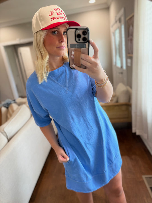Blue T-Shirt Dress