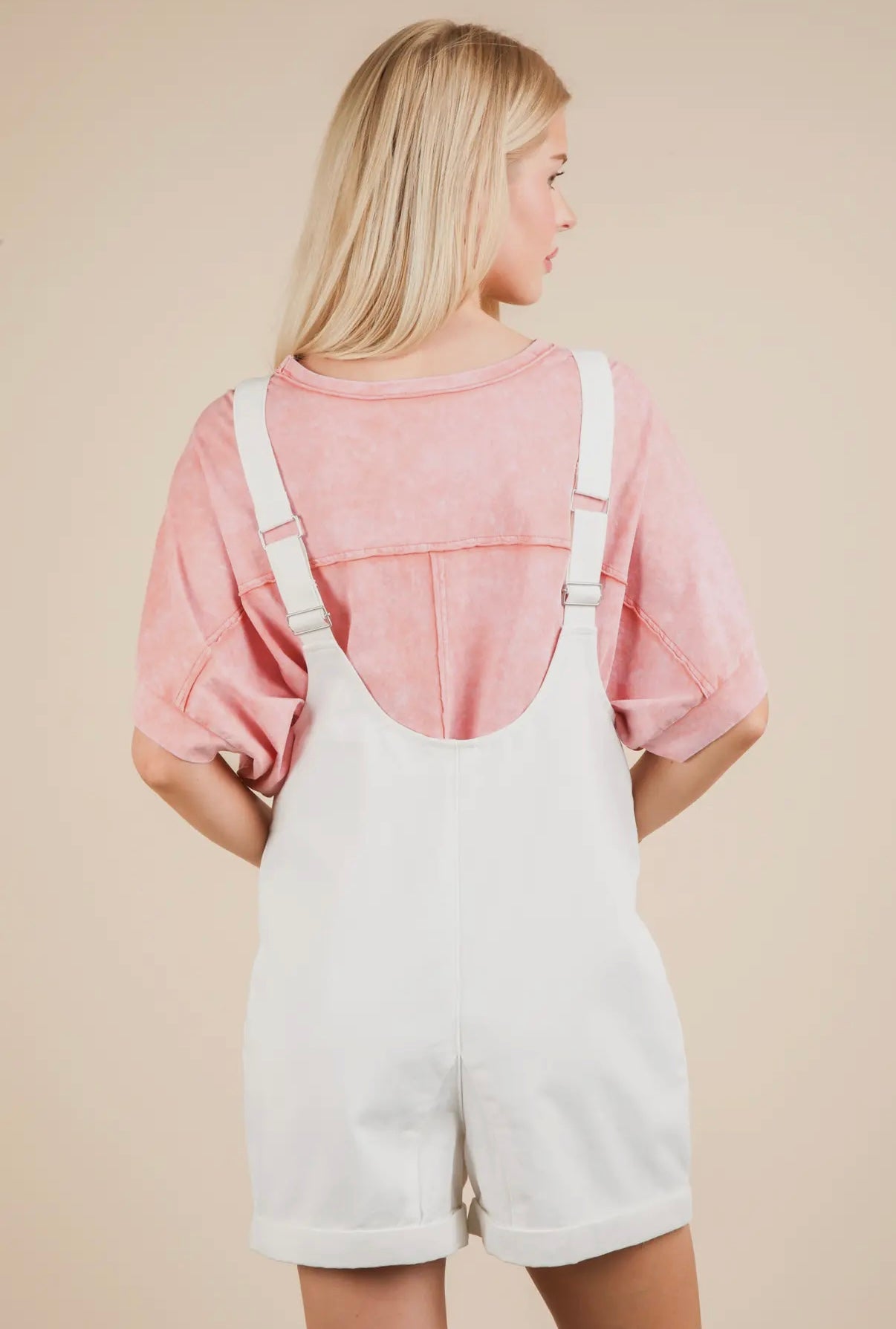 White Denim Overall