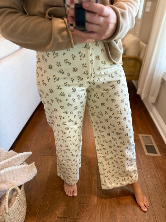 Floral Denim Pant