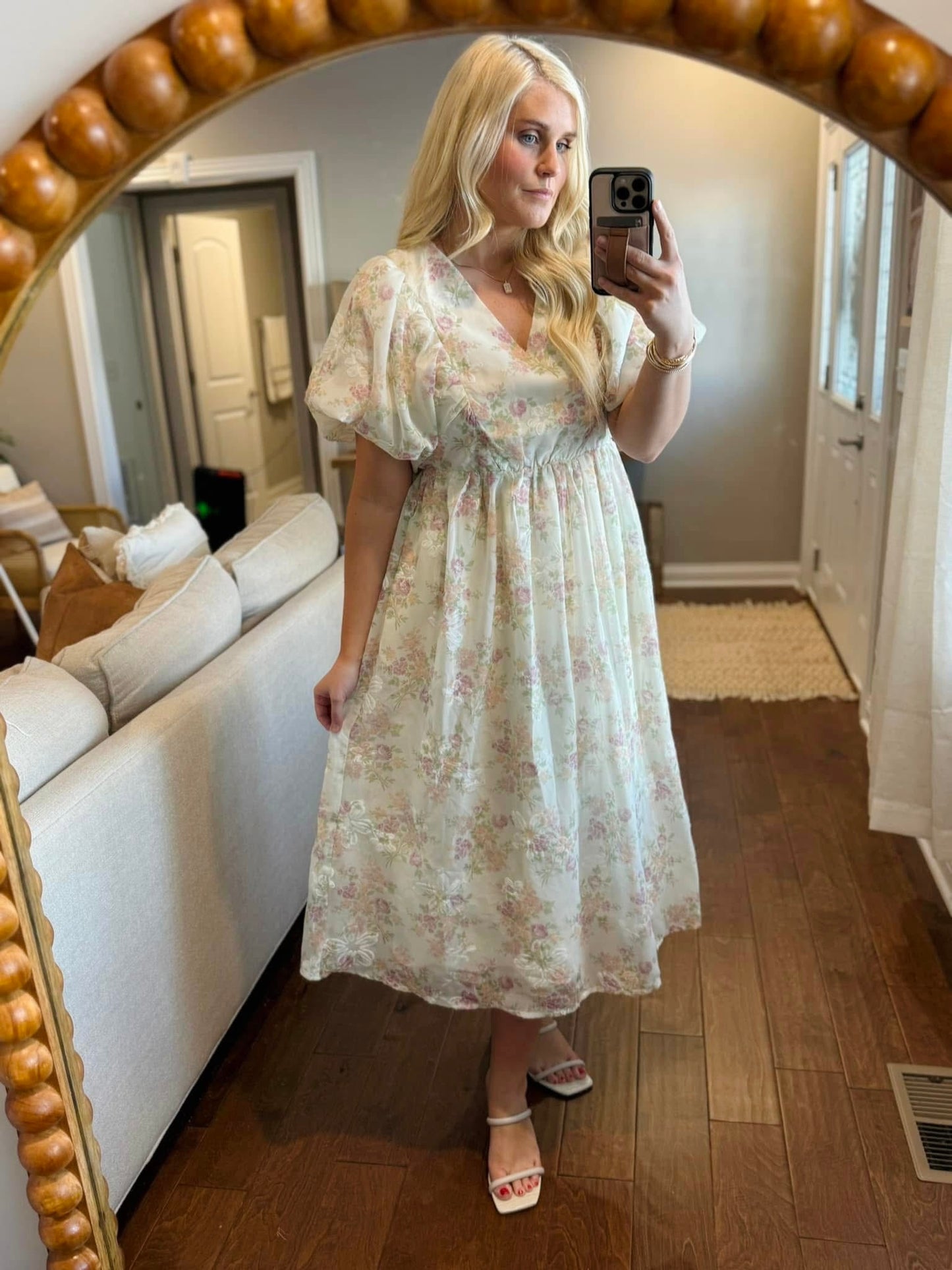 Textured Bubble Midi Dress