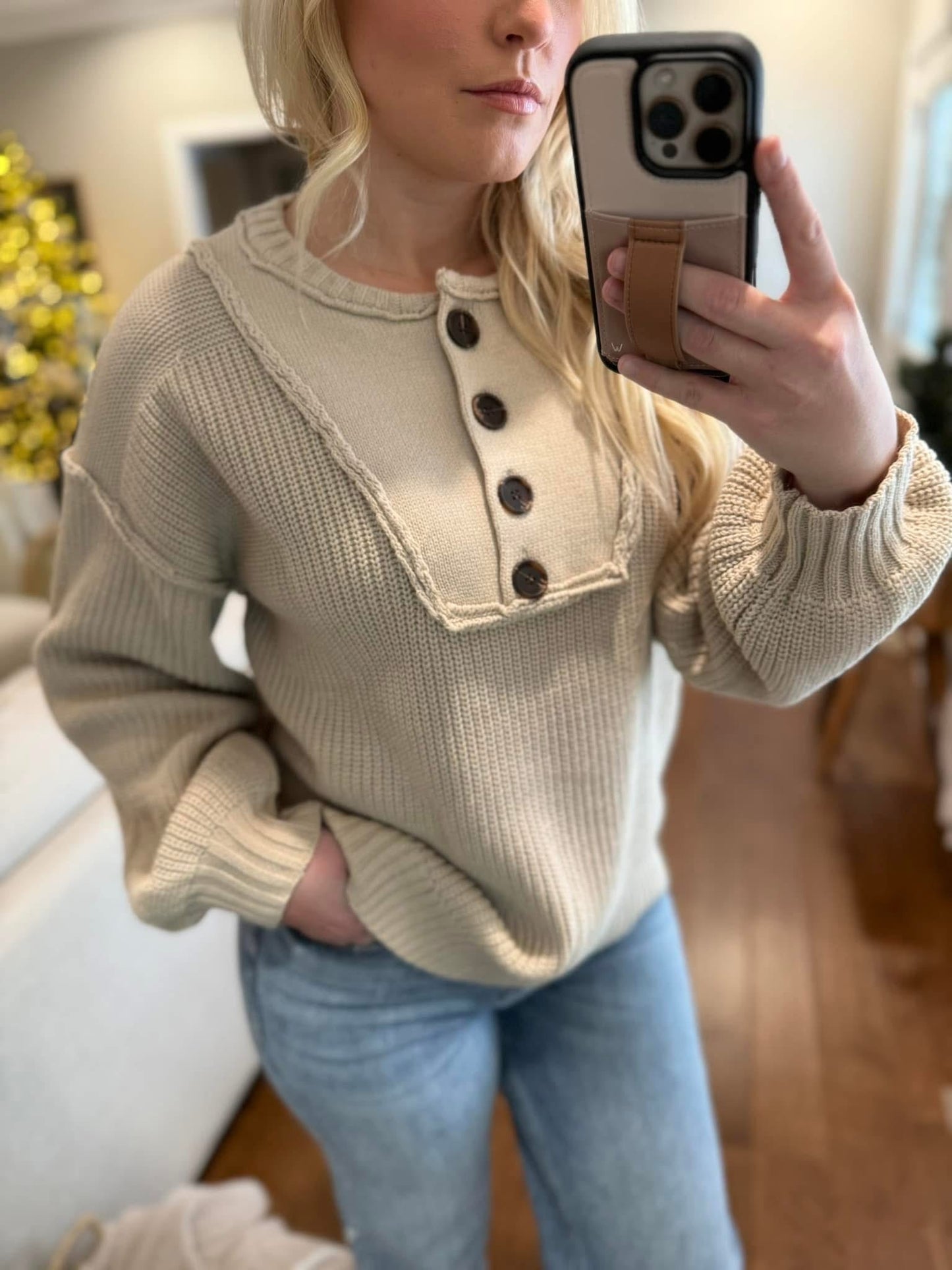 Rubber Sweater Top